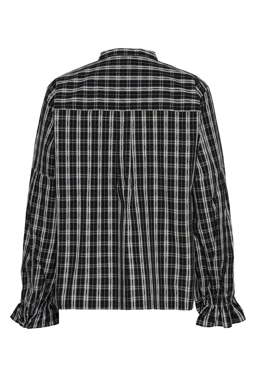 Karen by Simonsen Destiny Bluse - Sort/Grå Rutet