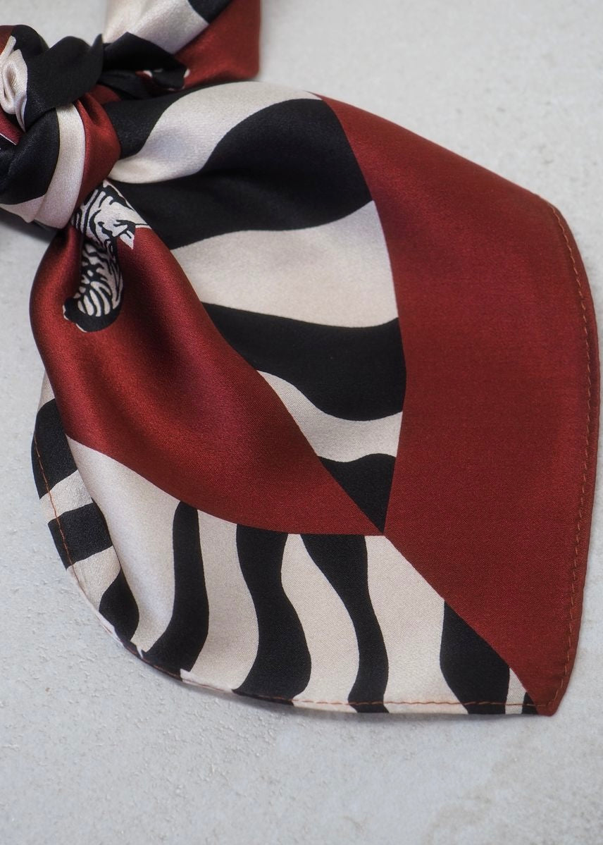 7days Silkeskjerf - Zebra Bordeaux