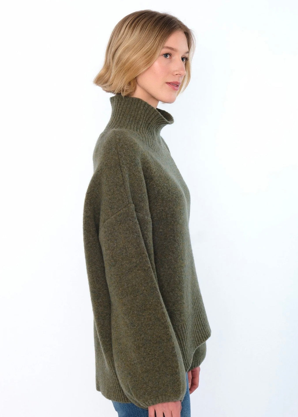 Hést Fam patch kort genser - mosegrønn