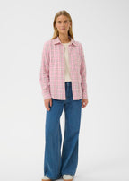 Part Two Yana Flannel Shirt - Light Pink Checked