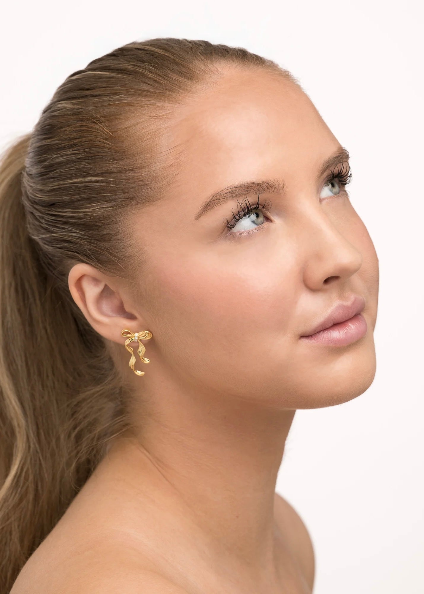 Sløyfe Øredobber Gull - Margosha