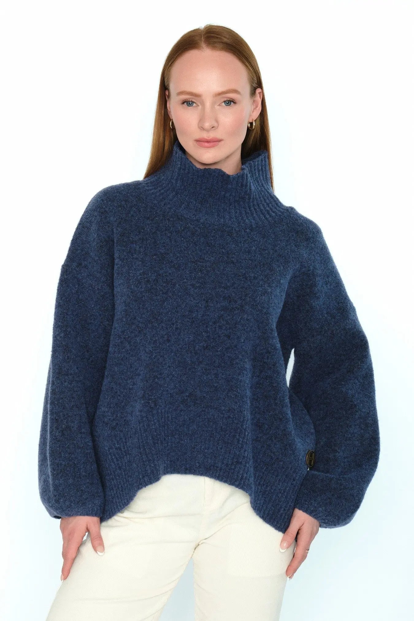 Hést fam Patch kort genser - Blå