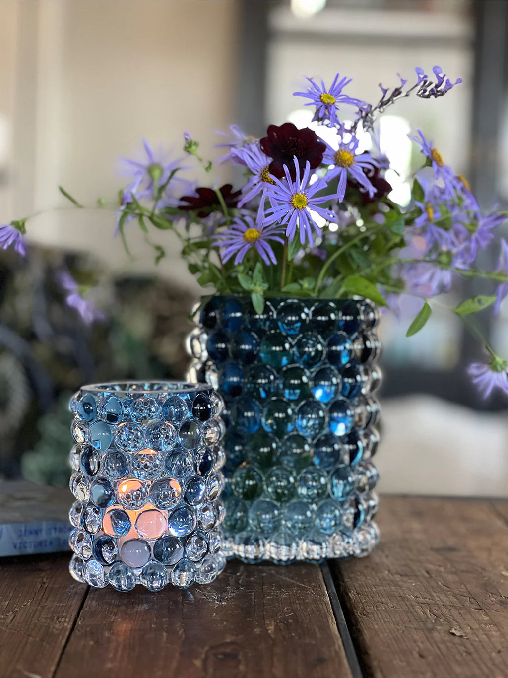 Skogsberg Smart Hurricane lamp Boule regular - Sea