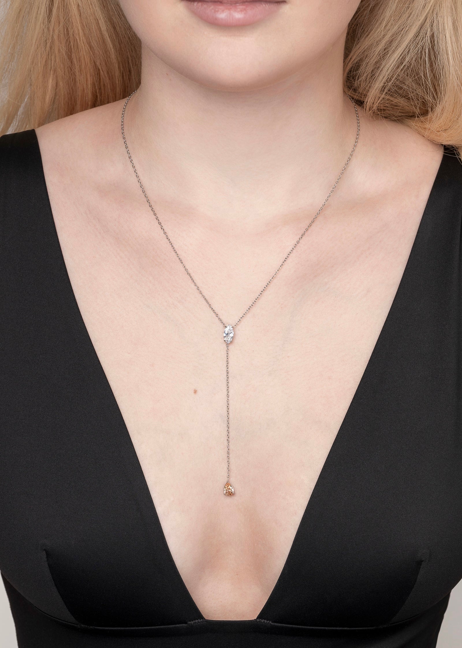 Golden Drop kjede i Sølv - Margosha