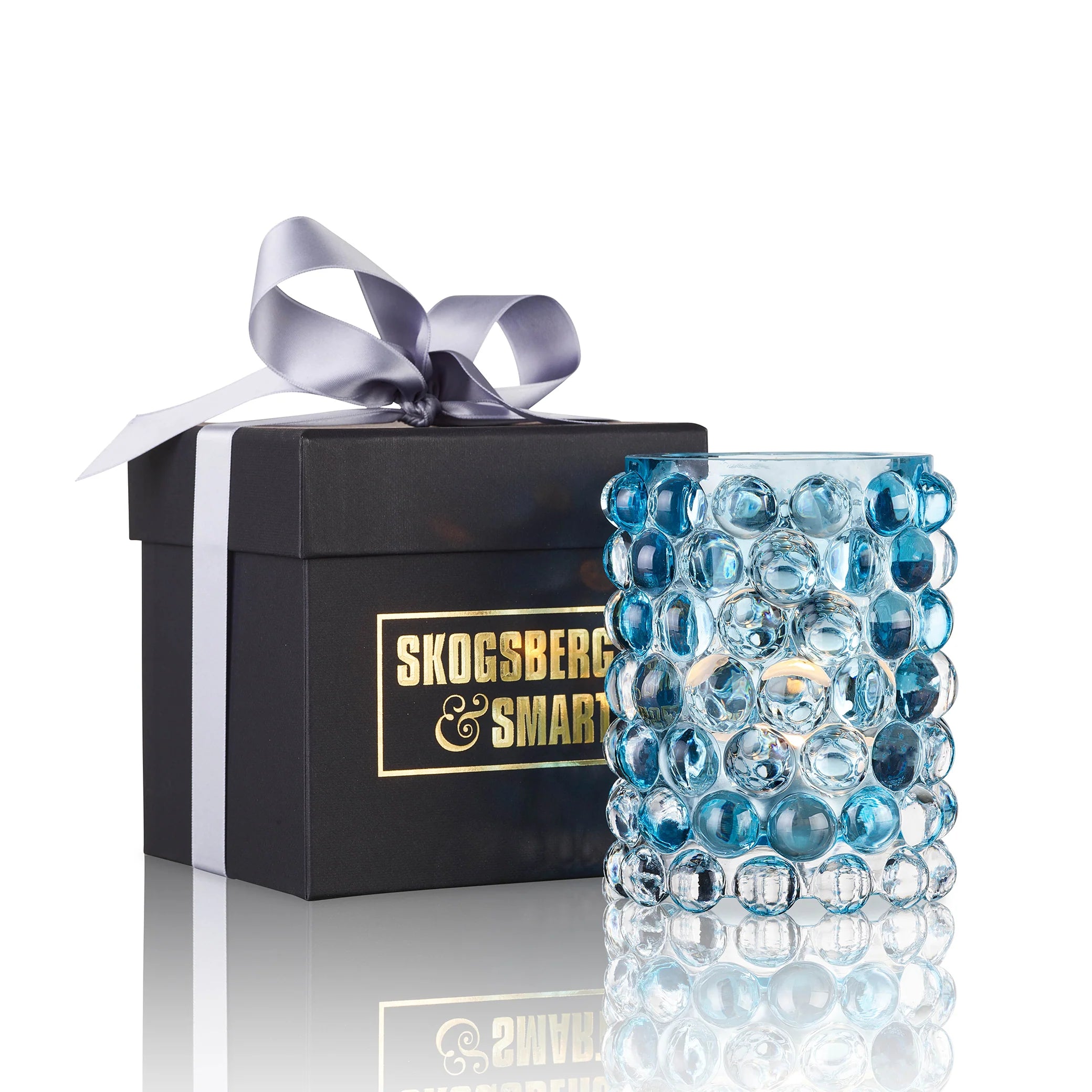 Skogsberg Smart Hurricane lamp Boule regular - Coral blue