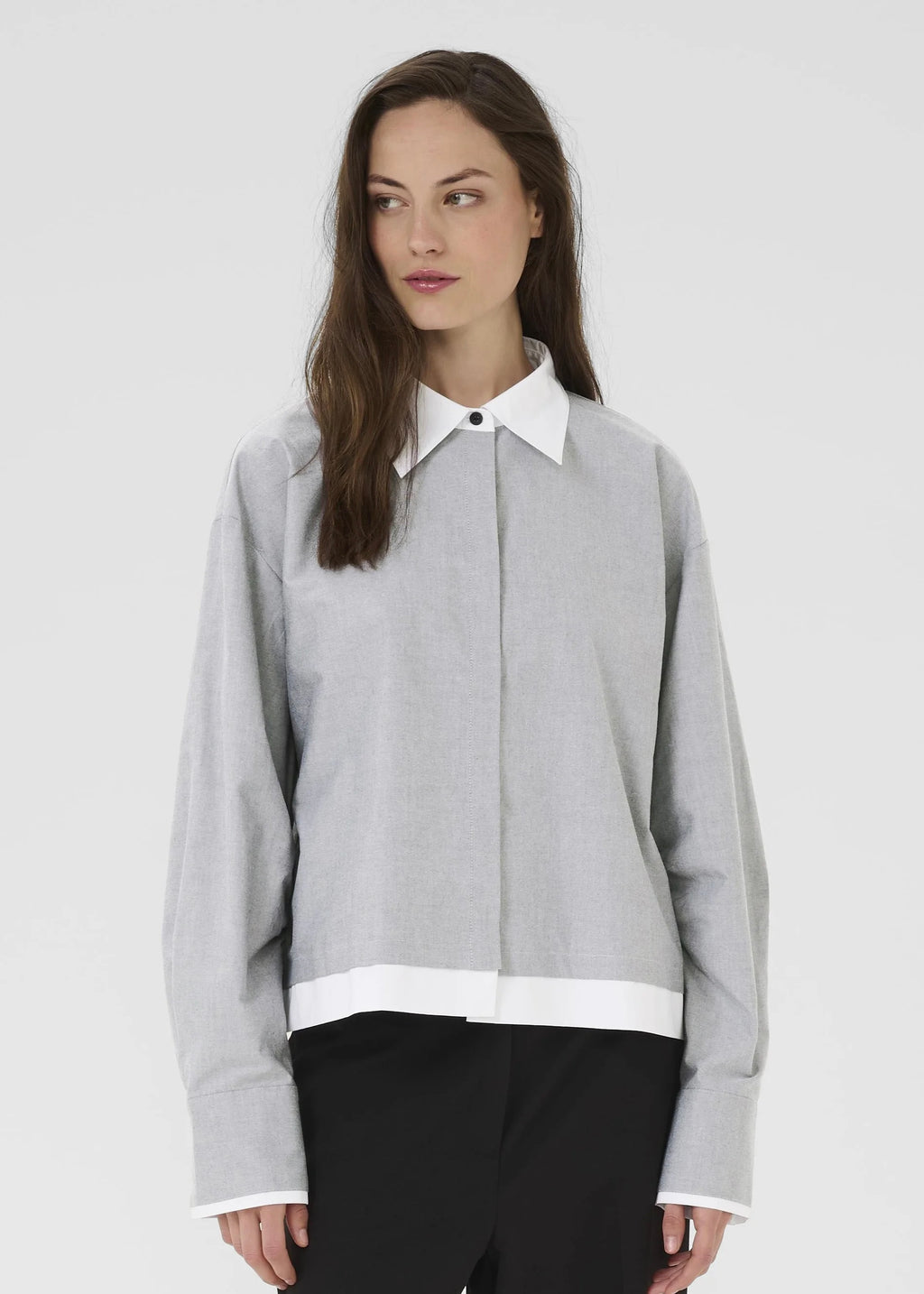 Karen by Simonsen Deborah Tessa Skjortebluse - Grå