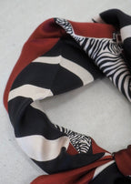 7Days Silkeskjerf - Zebra Bordeaux