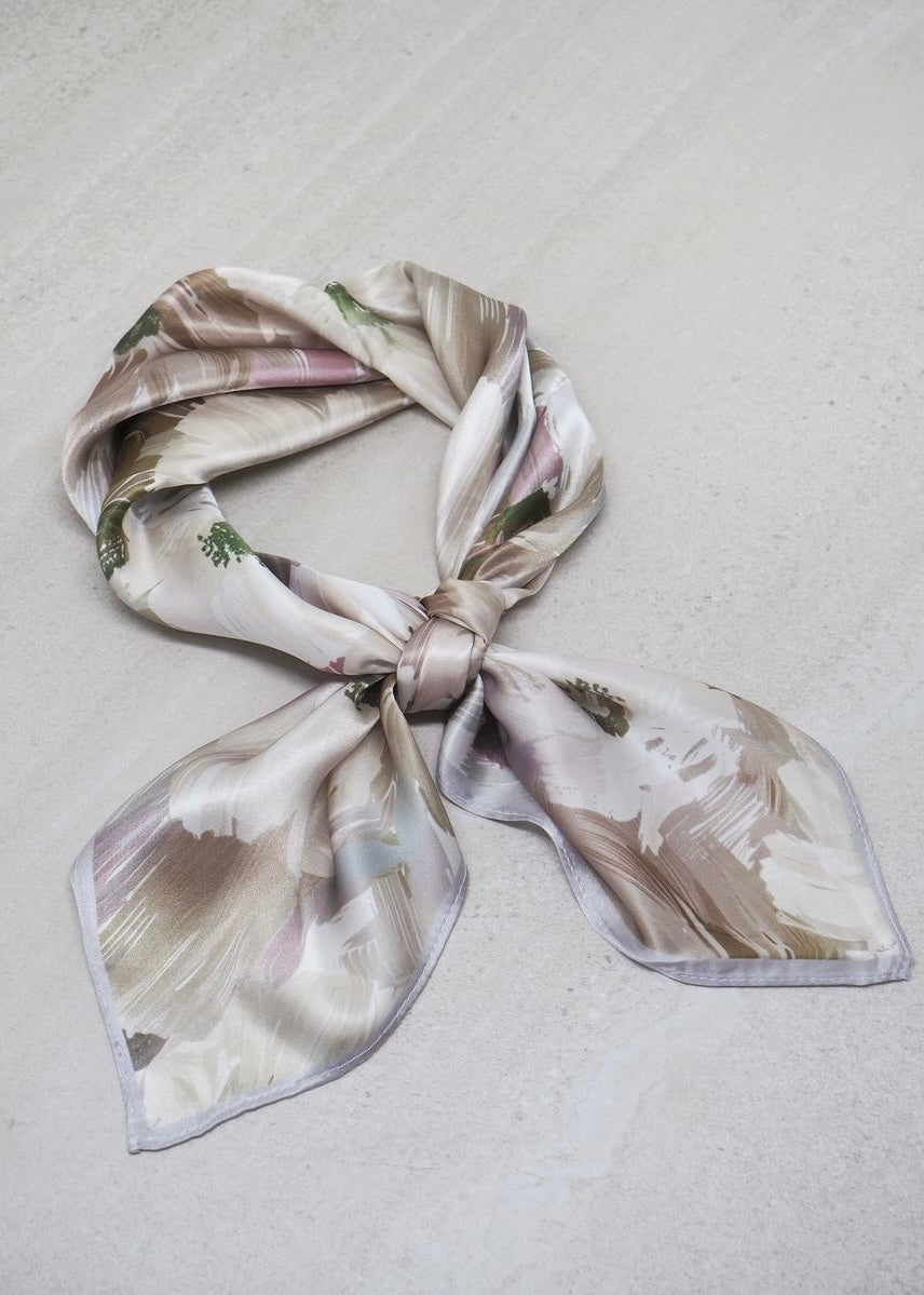 7Days Silkeskjerf - Lyse Jordfarger