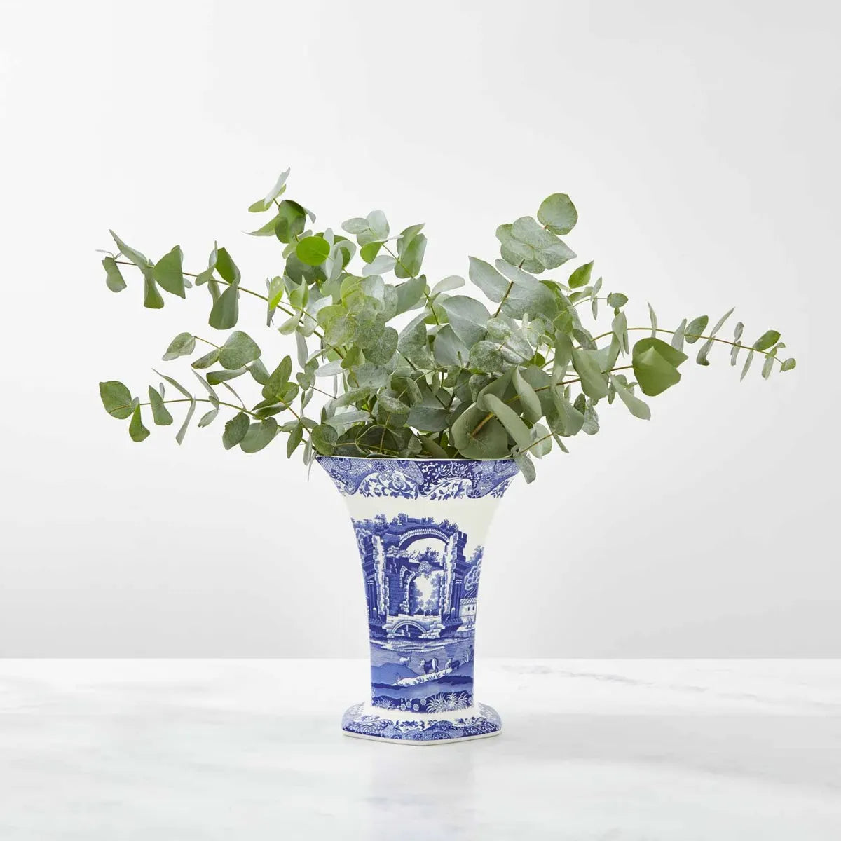 Spode Blue Italian Hexagonal Vase