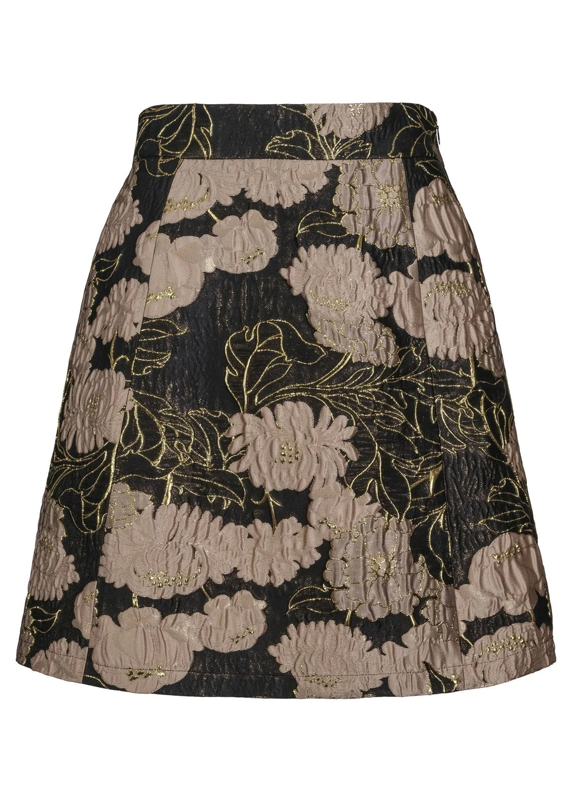 Haust Fashion skjørt - Blomster gull