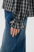 Karen by Simonsen Destiny Bluse - Sort Rutet