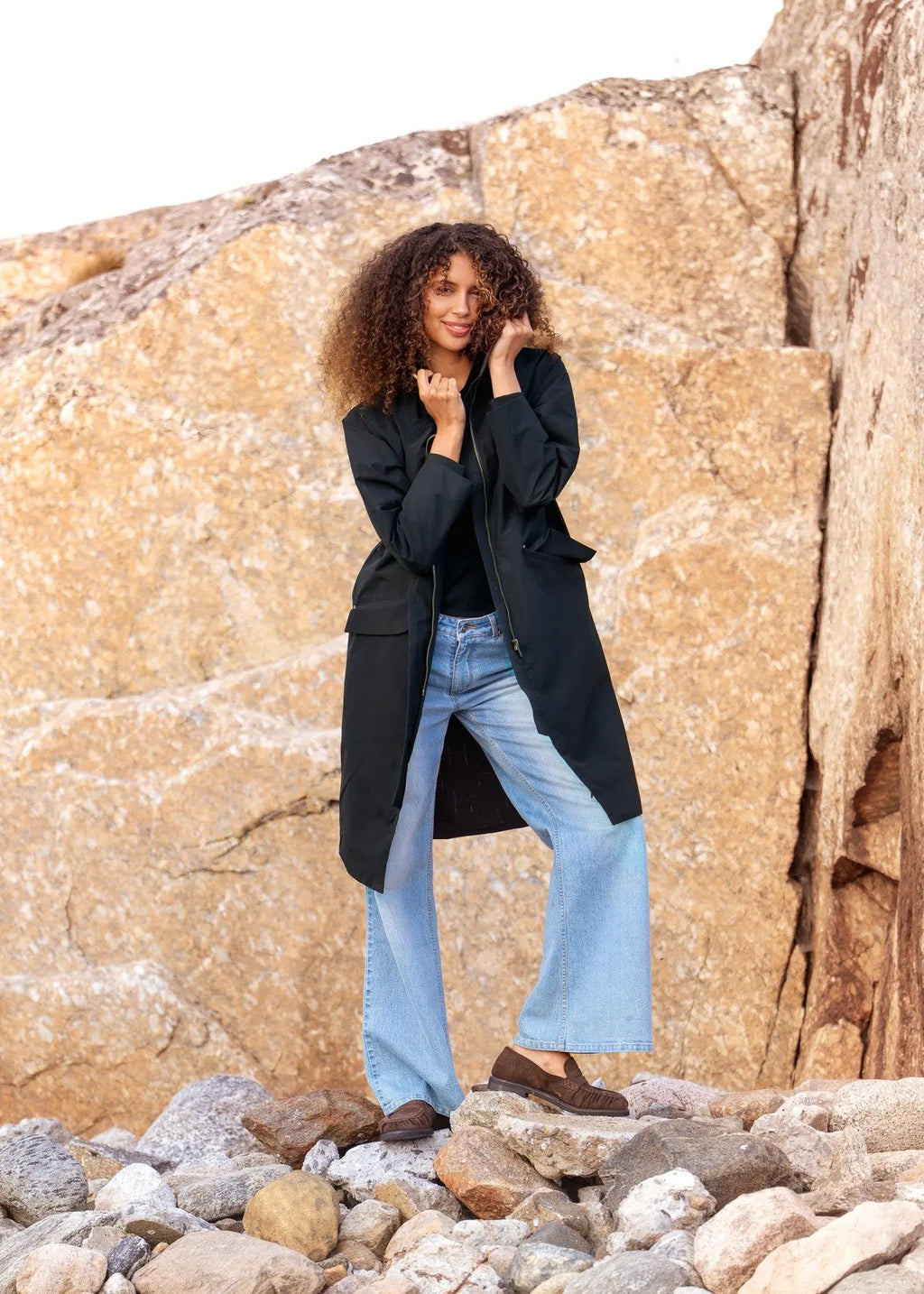 Hést søndre parkas - Svart