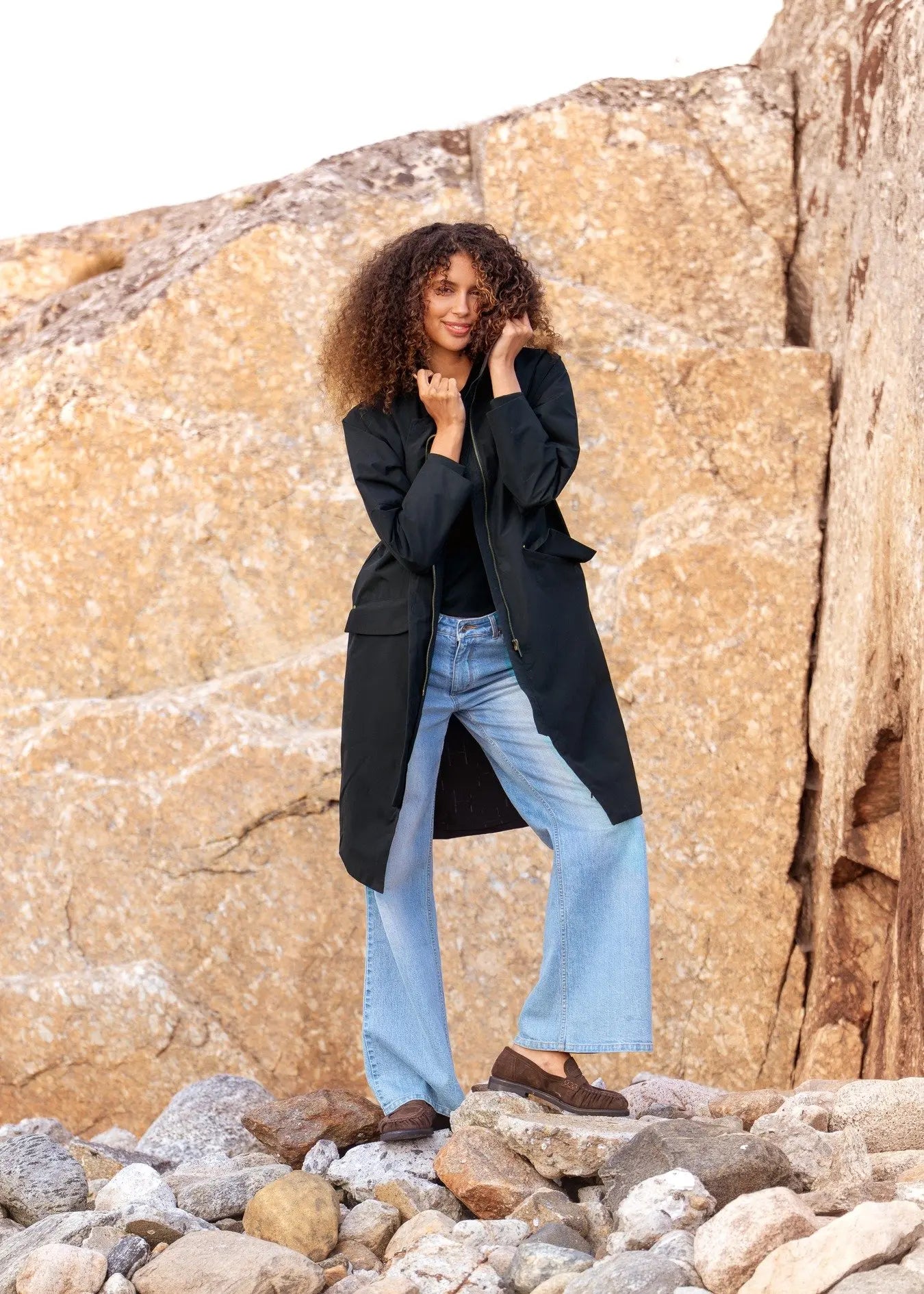 Hést søndre parkas - Svart