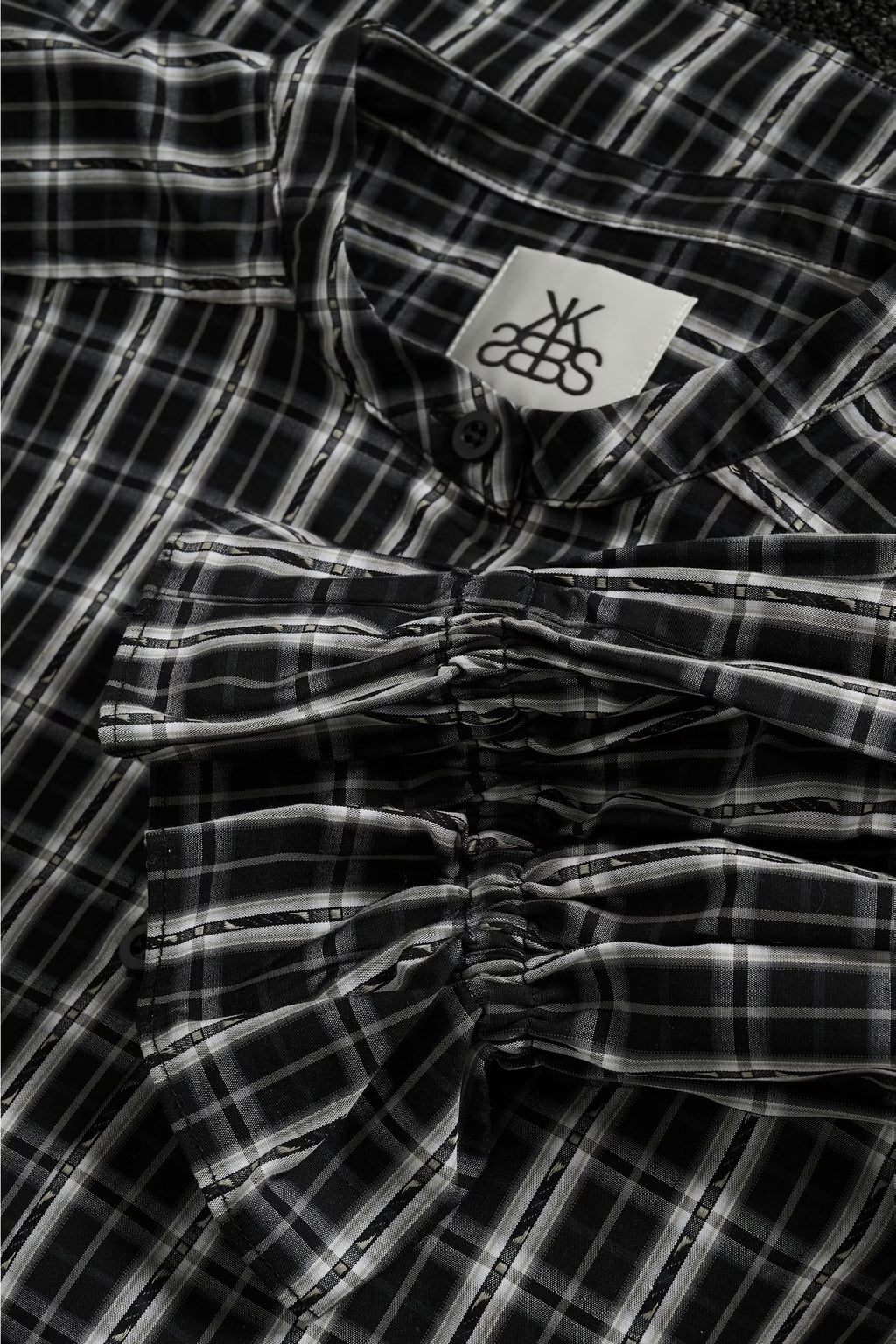 Karen by Simonsen Destiny Bluse - Sort/Grå Rutet