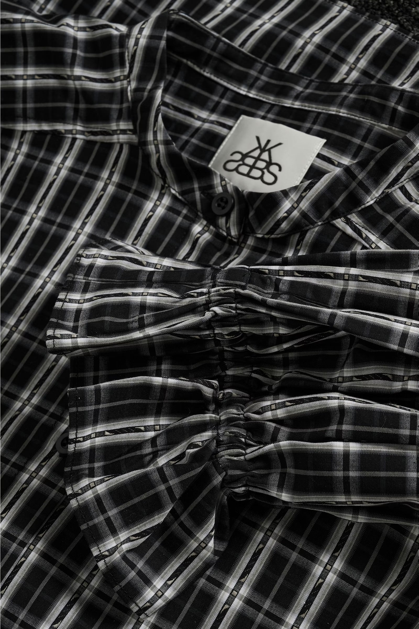 Karen by Simonsen Destiny Bluse - Sort/Grå Rutet