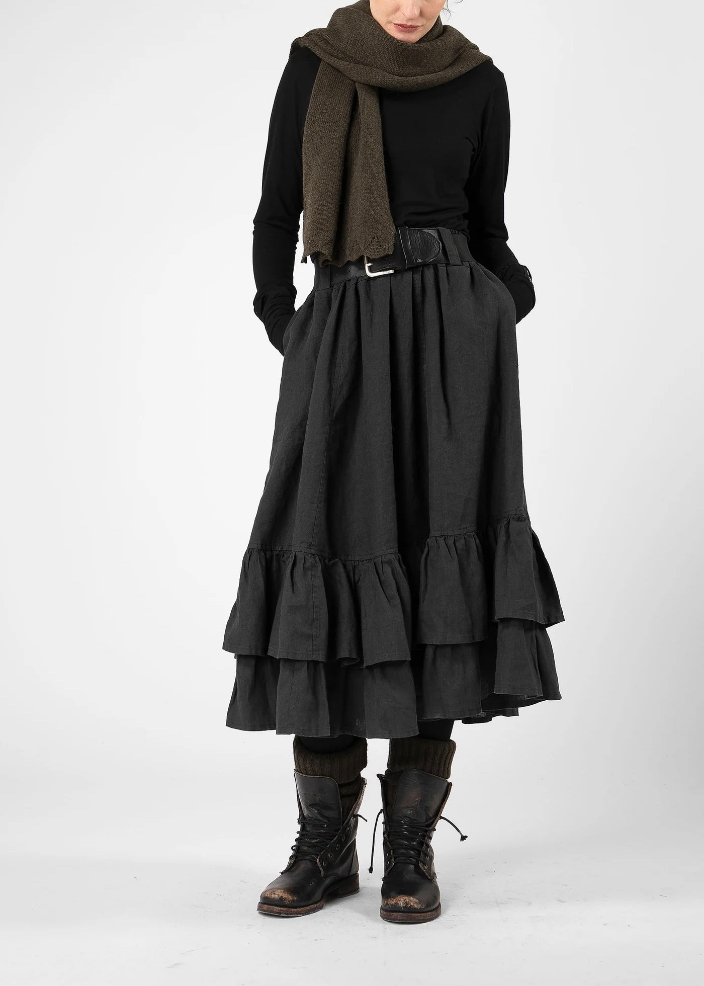 Olars ulla Noras Lin skjørt - svart