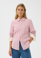 Part Two Yana Flannel Shirt - Light Pink Checked