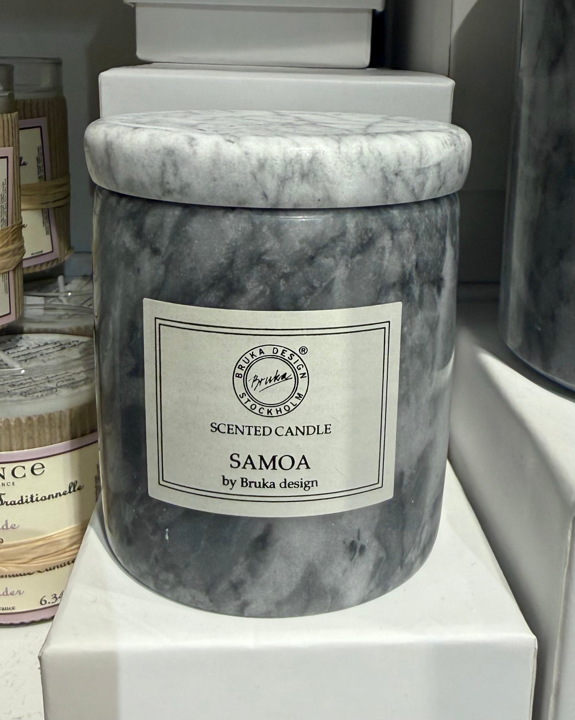 Bruka design duftlys marmor small - Samoa