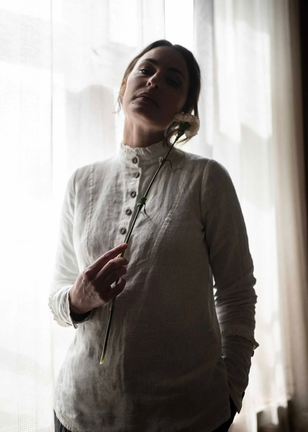 Olars Ulla Tosse bluse - Hvit