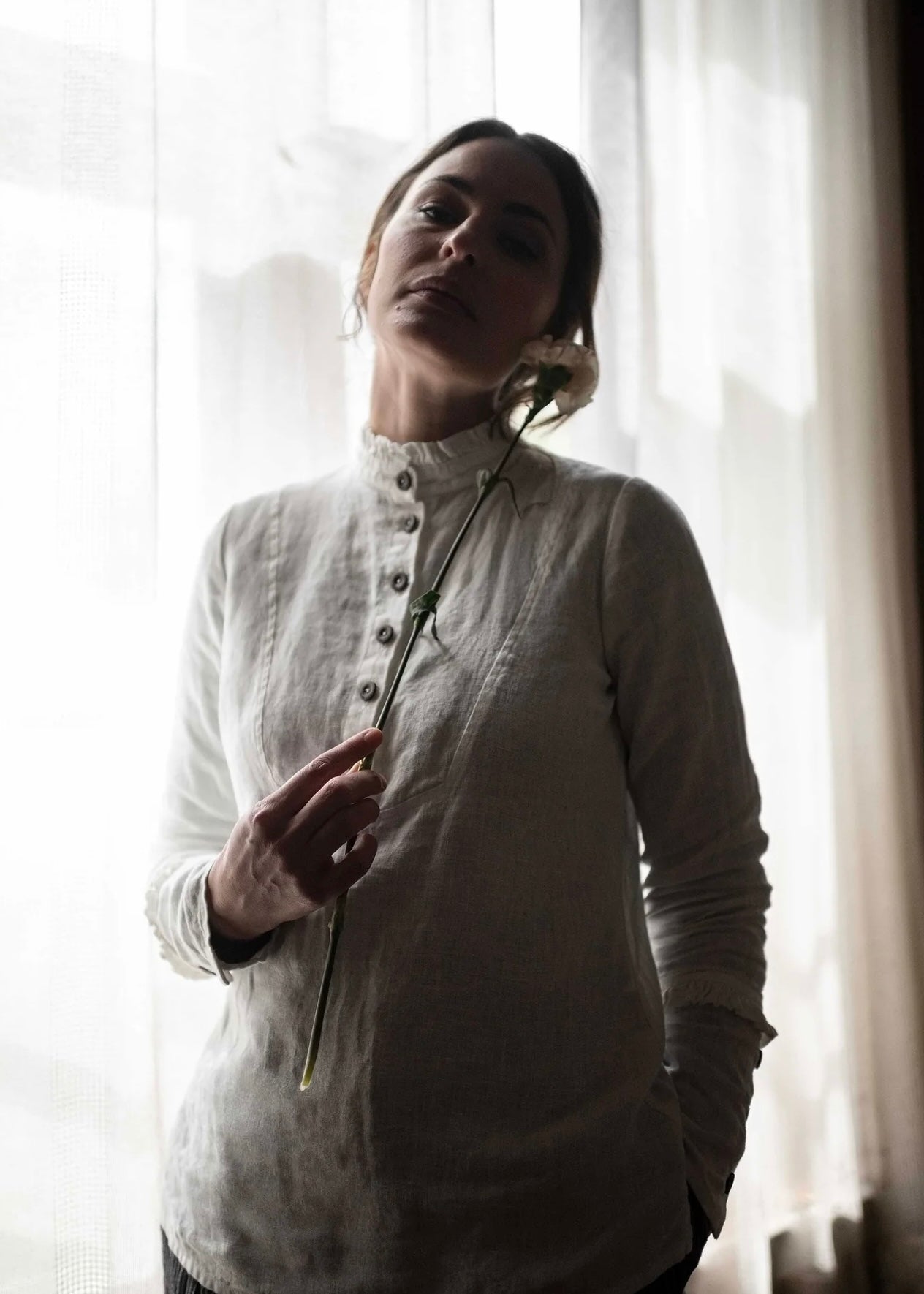 Olars Ulla Tosse bluse - Hvit