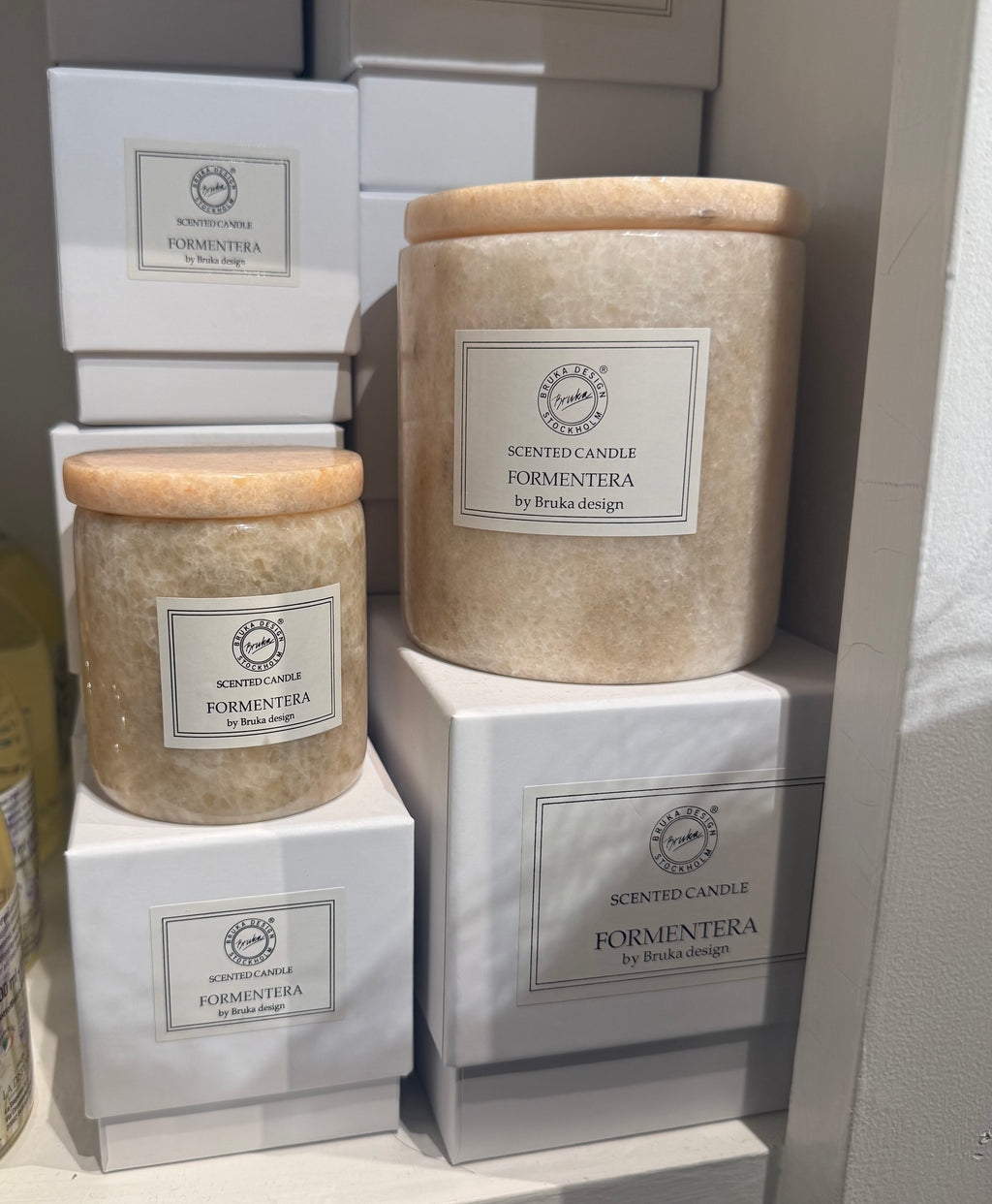 Bruka design duftlys marmor large - Formentera