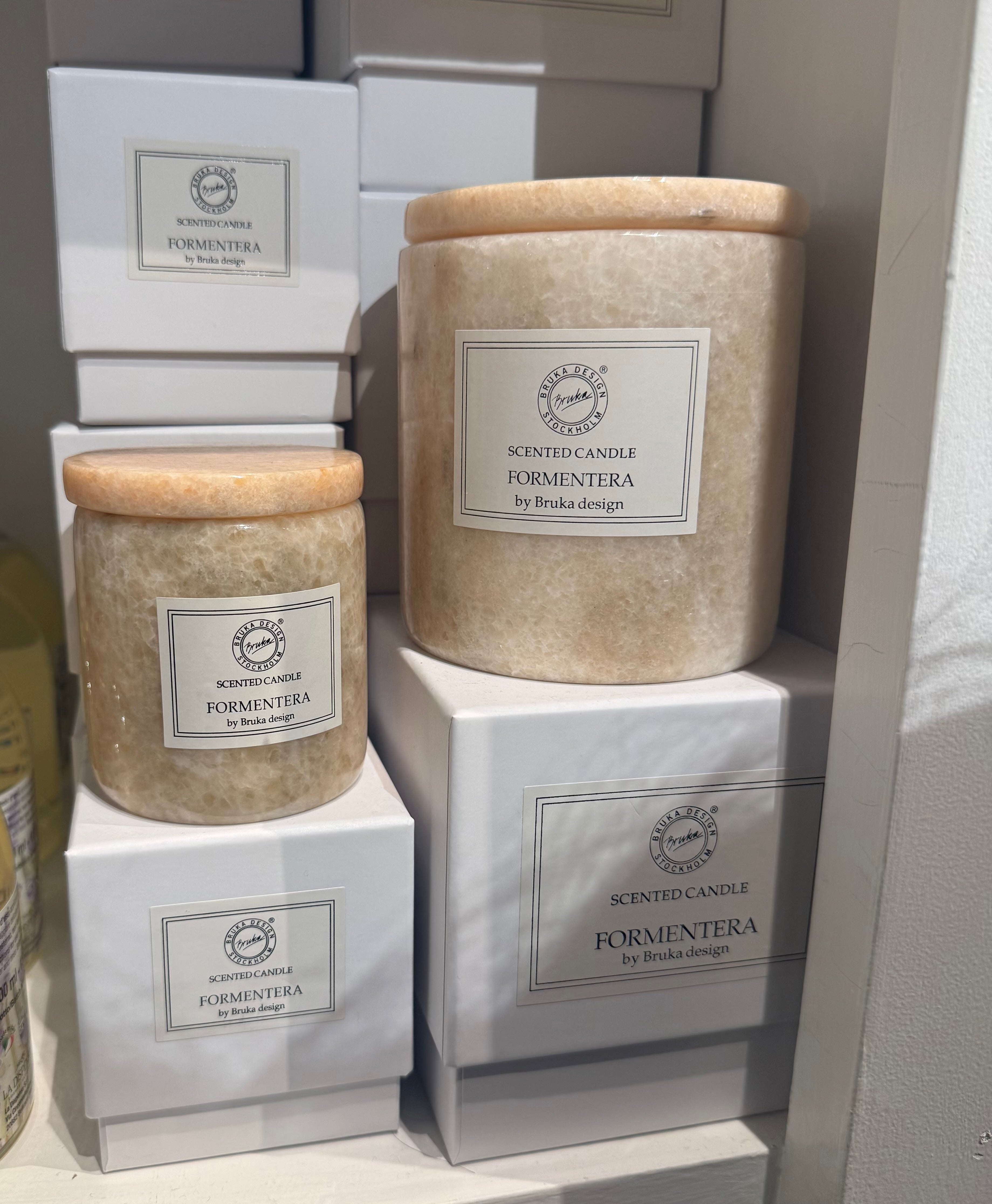 Bruka design duftlys marmor large - Formentera