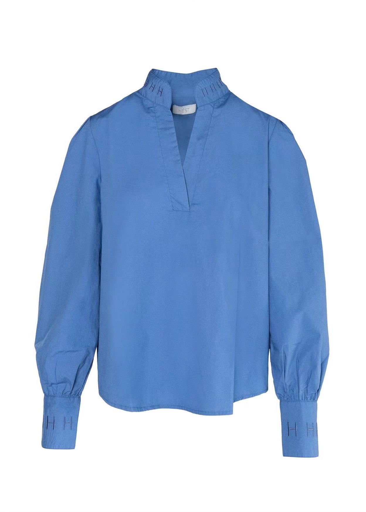 Hést Mie Poplin bluse - Blå