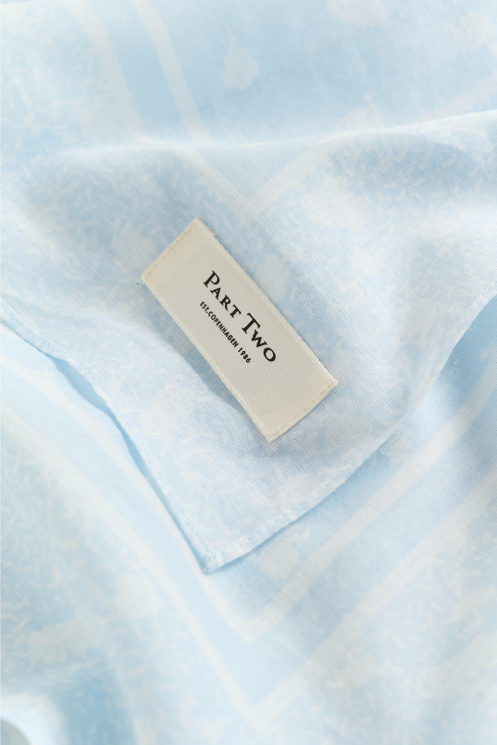 Part Two Phi Skjerf - Lyseblå/Hvit