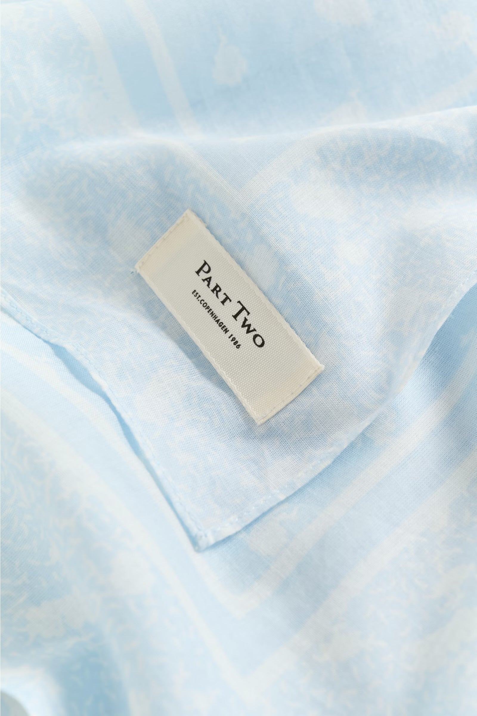 Part Two Phi Skjerf - Lyseblå/Hvit