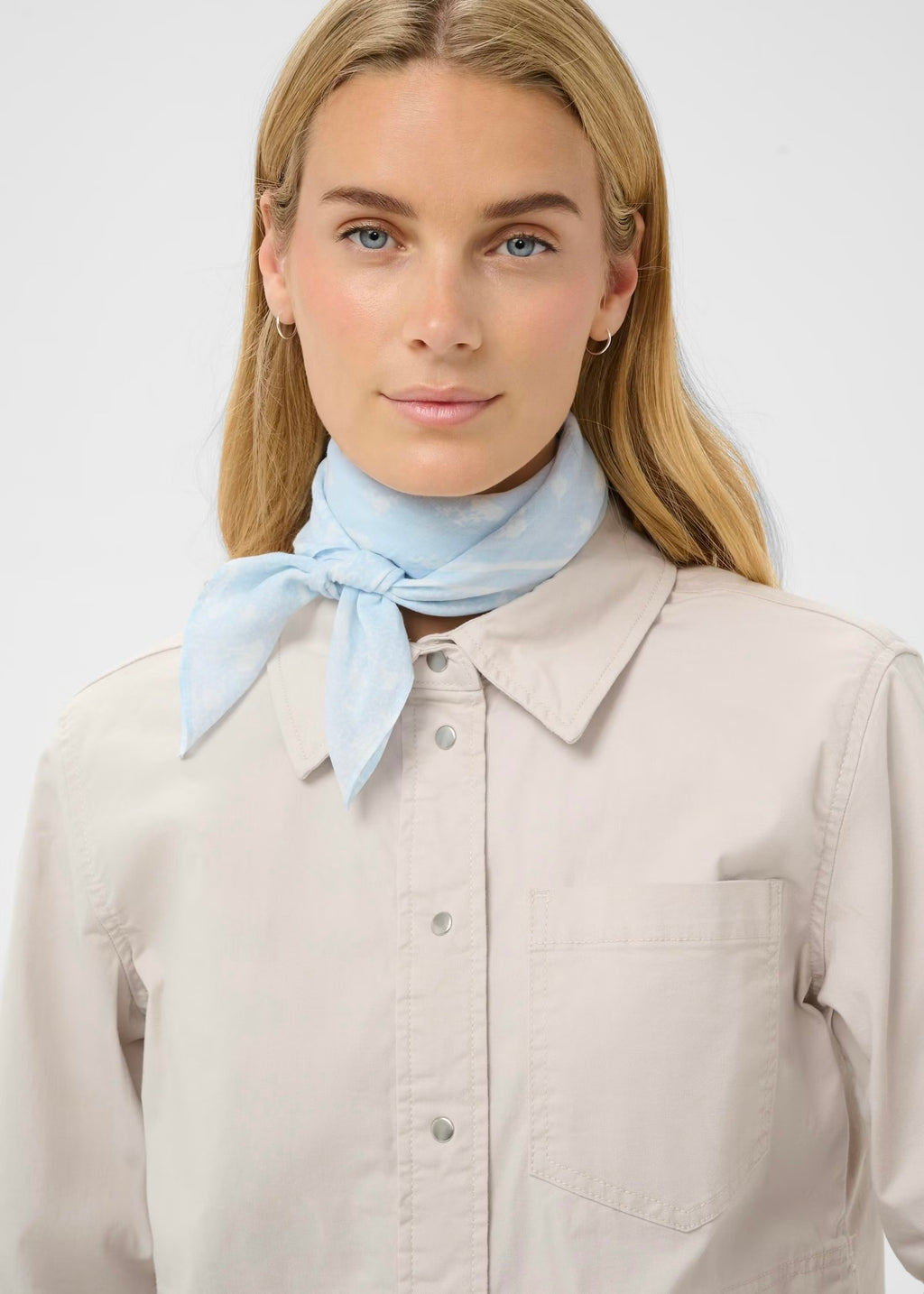 Part Two Phi Skjerf - Lyseblå/Hvit