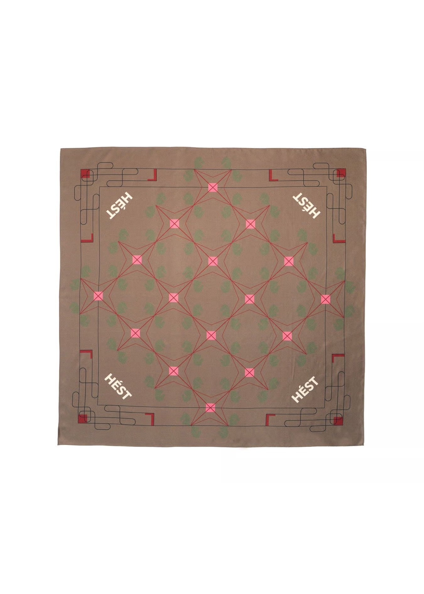 Hést Eliza silk scarf large - Dark earth brown