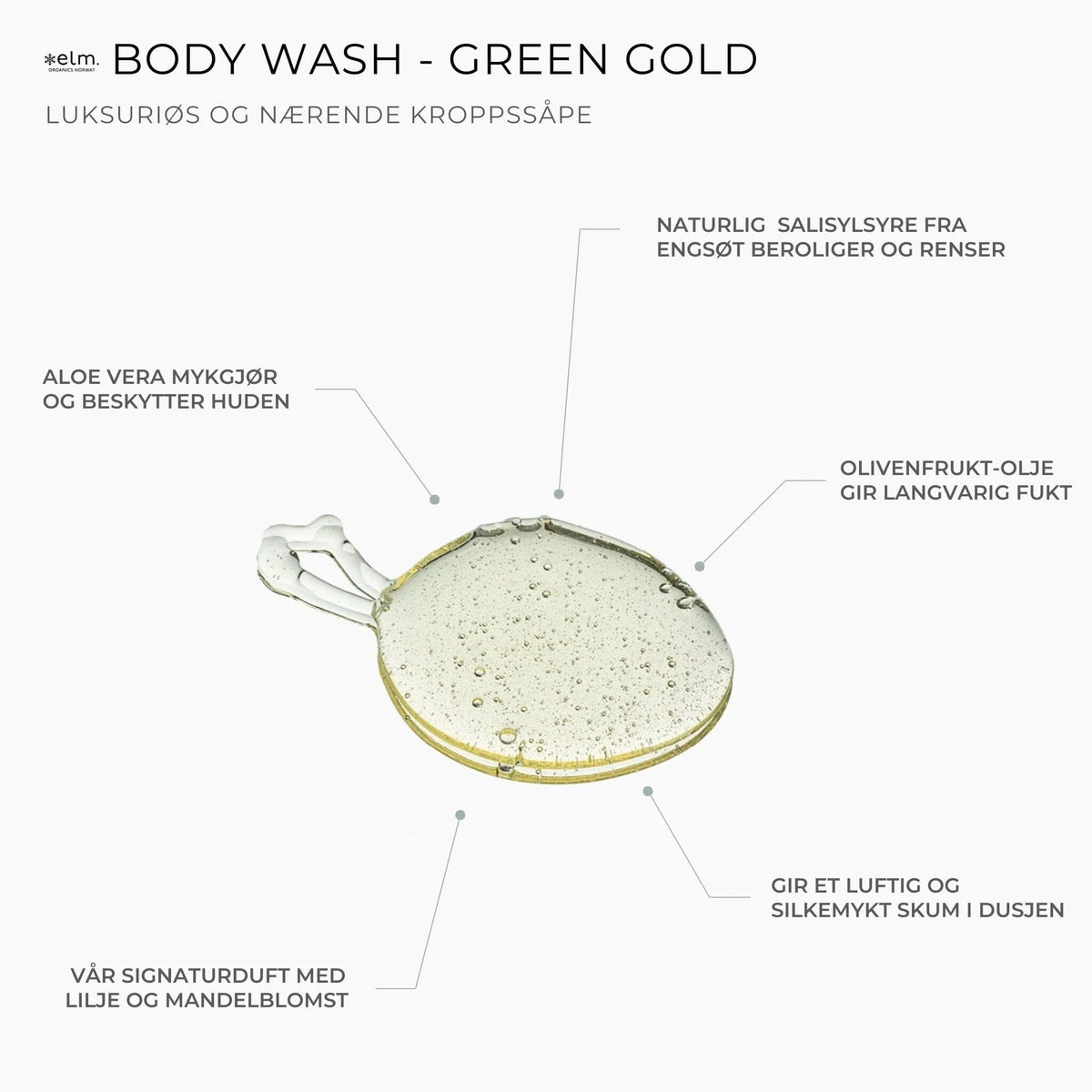 Elm Dusjsåpe Green Gold
