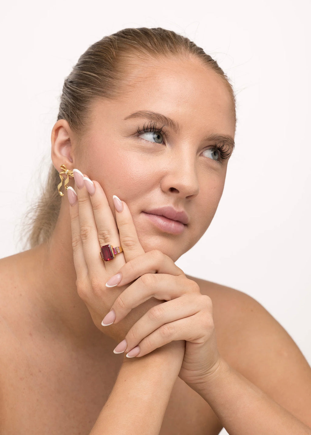 Margosha Red velvet ring - Gold