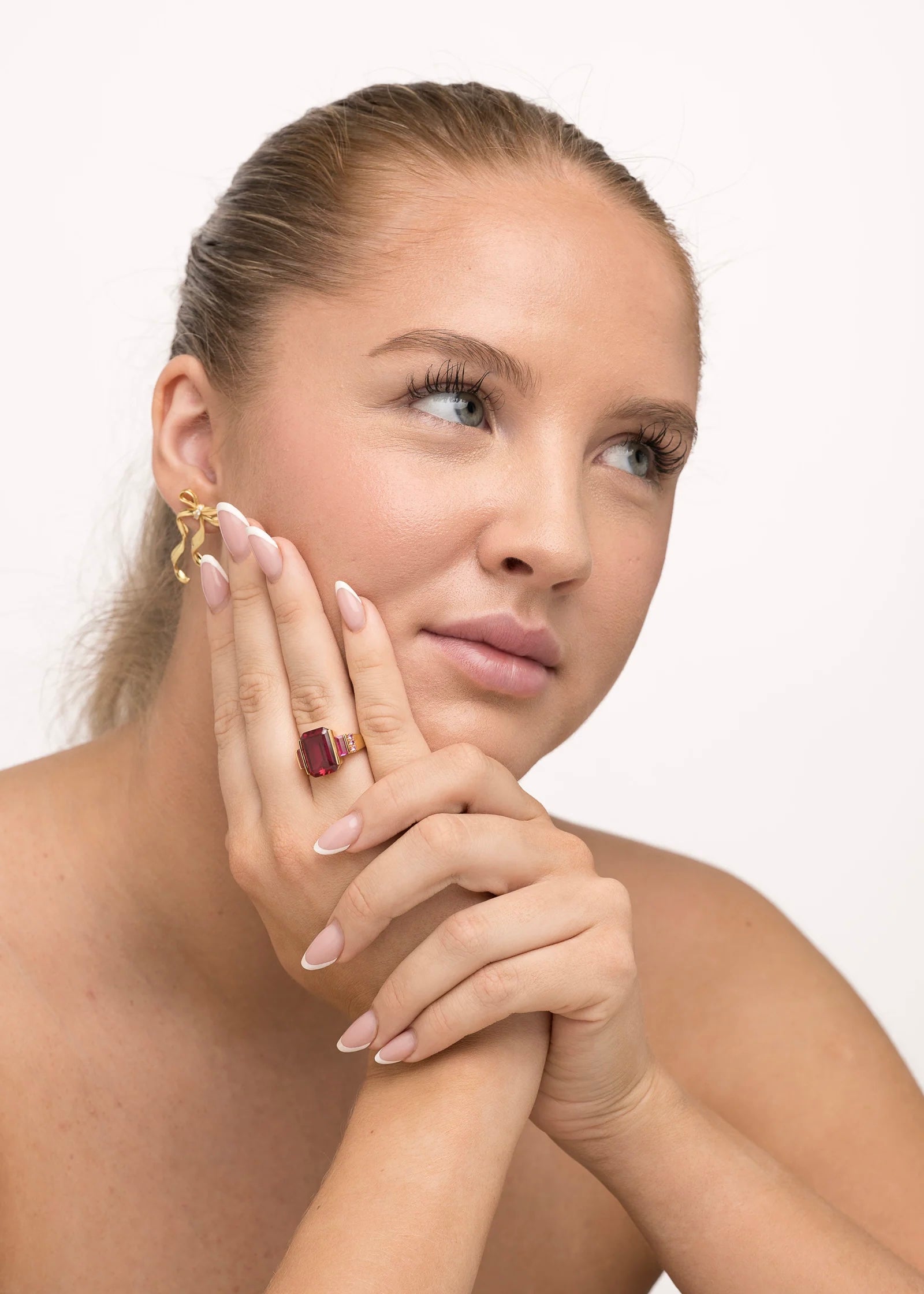 Margosha Red velvet ring - Gold