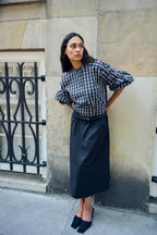 Karen by Simonsen Destiny Bluse - Sort Rutet