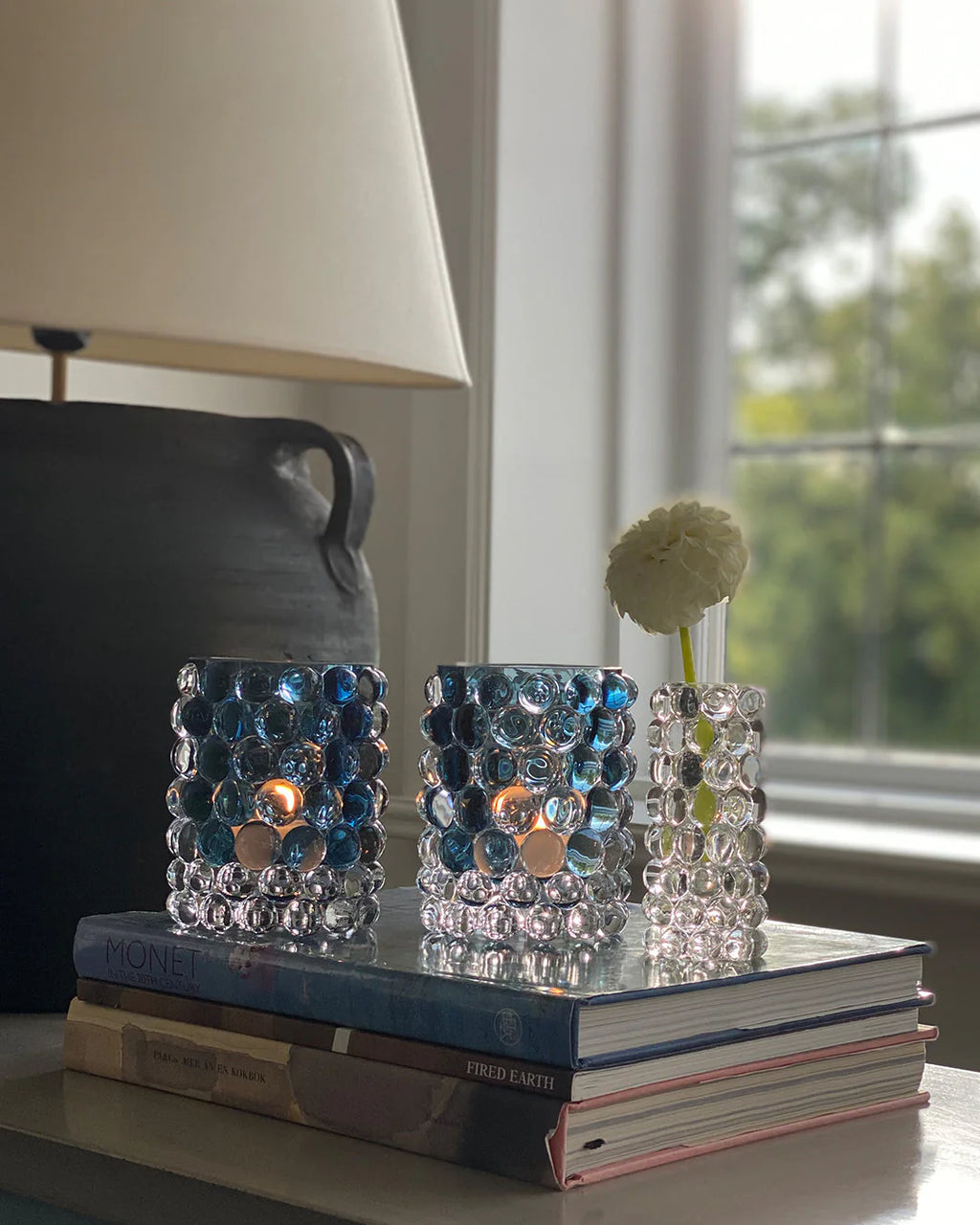 Skogsberg Smart Hurricane lamp Boule regular - Sea