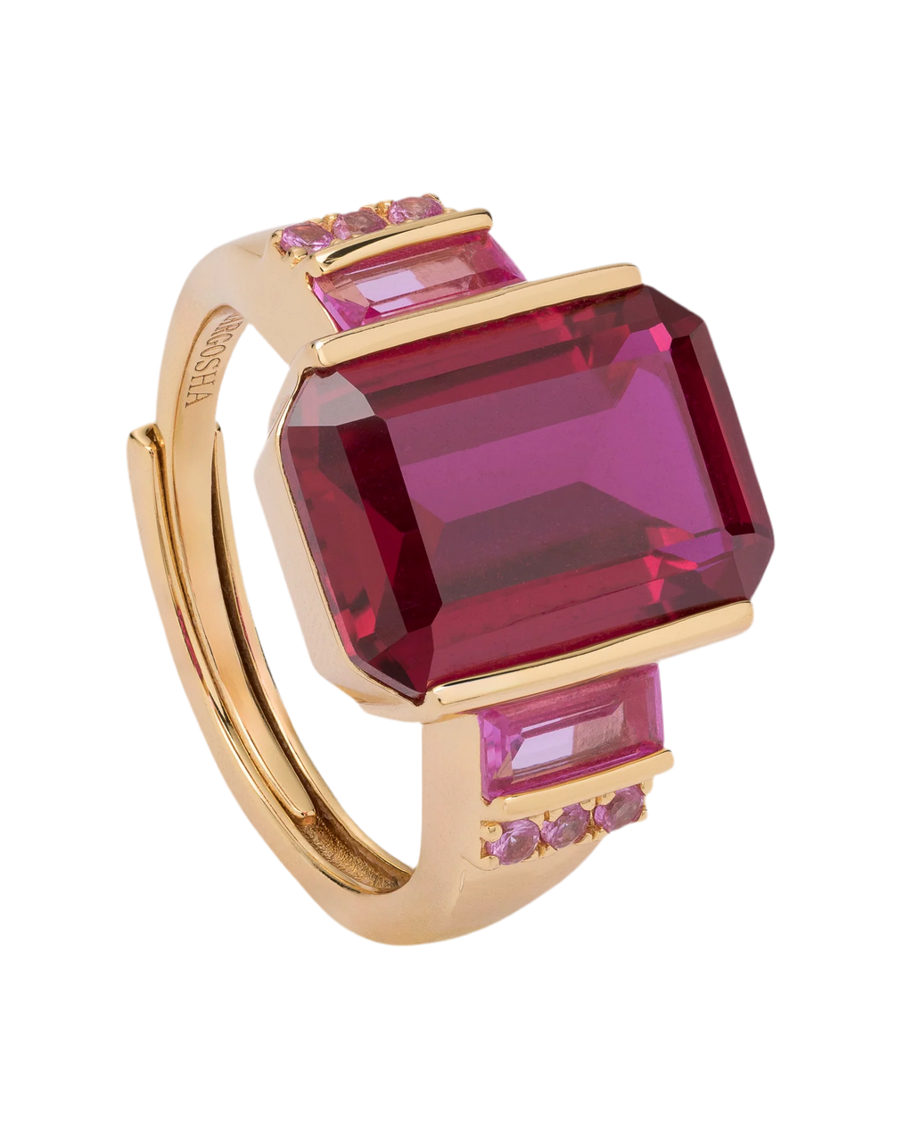 Margosha Red velvet ring - Gold