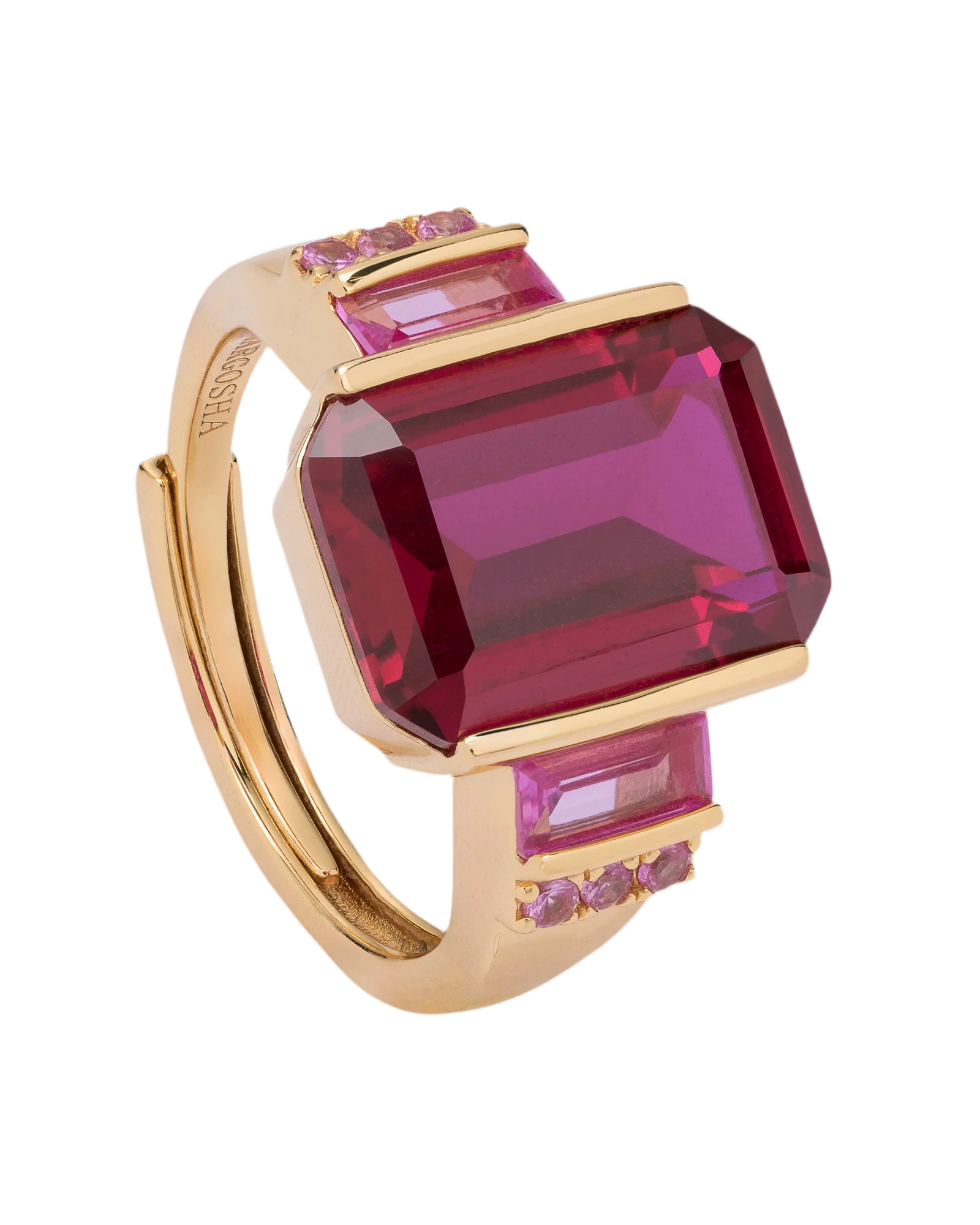 Margosha Red velvet ring - Gold