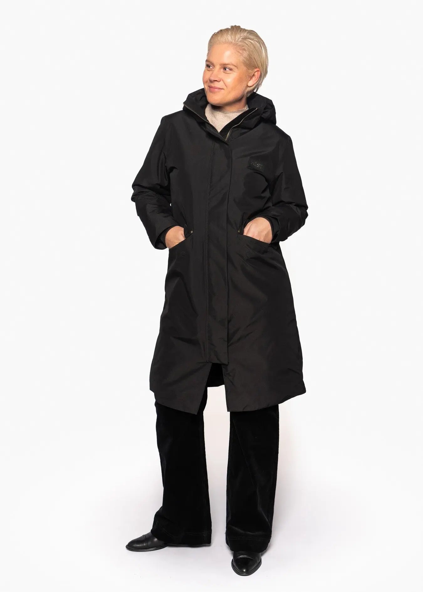 Hést søndre parkas - Svart