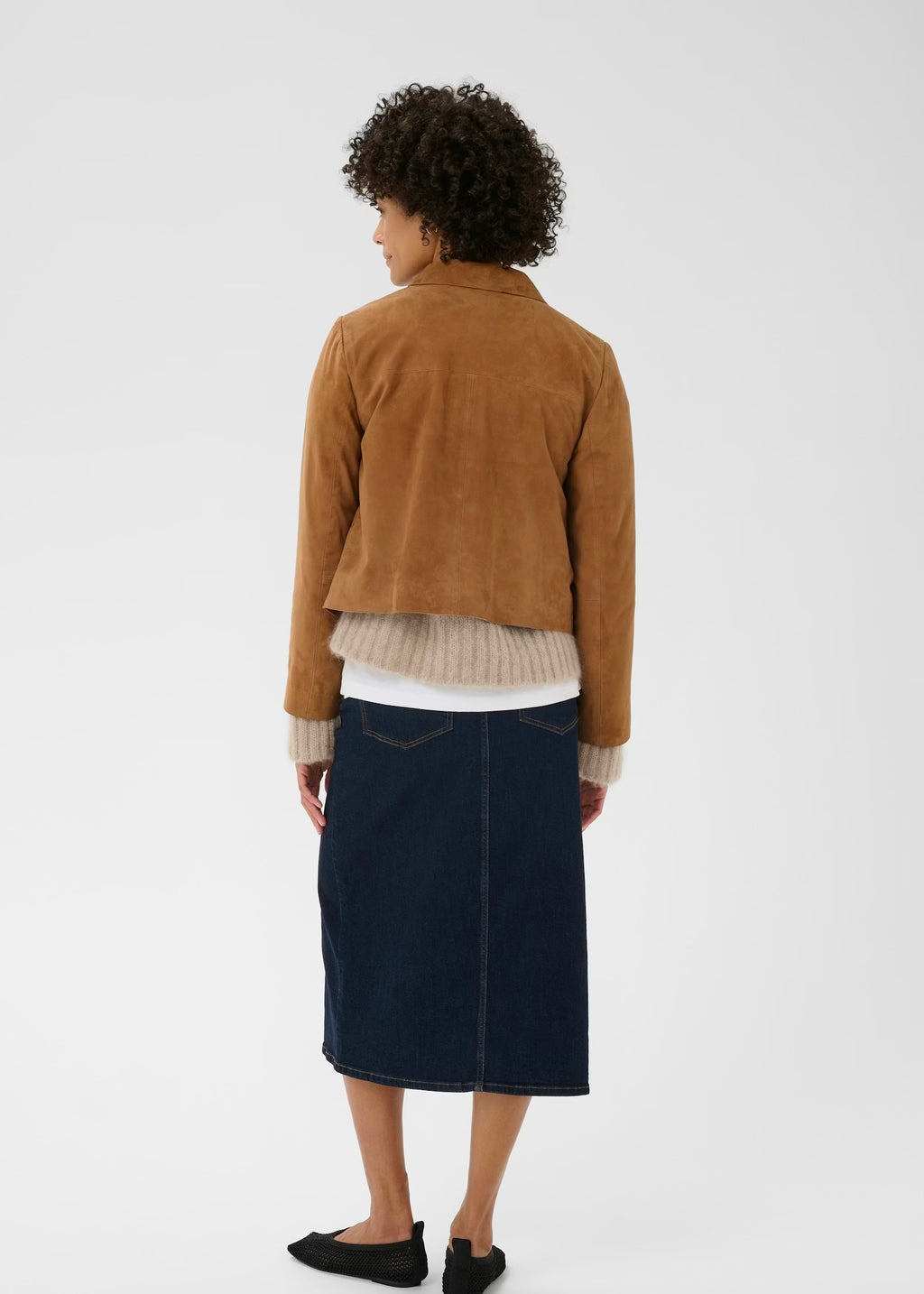 Part Two Nema Semsket Skinnjakke - Brun