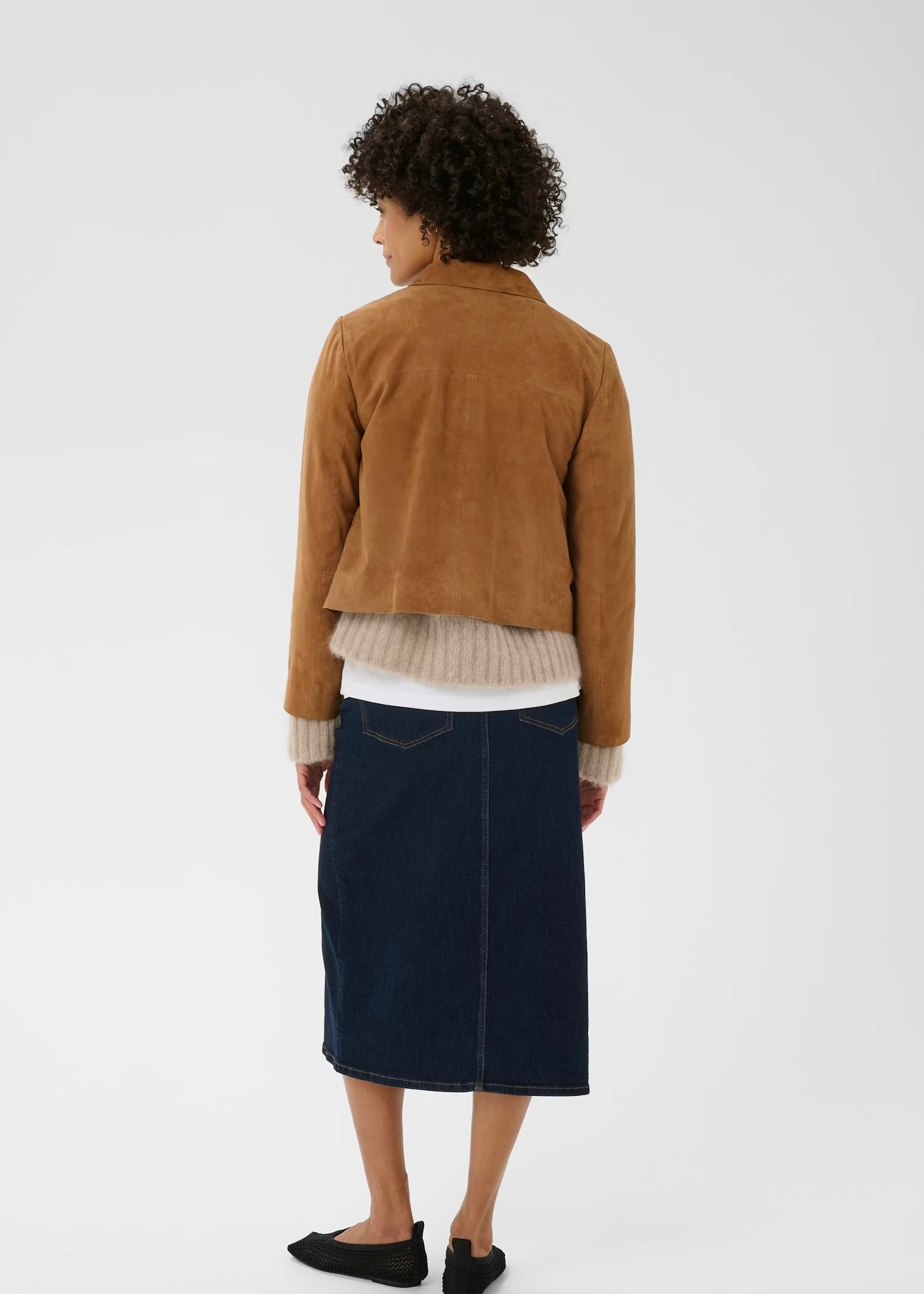 Part Two Nema Semsket Skinnjakke - Brun