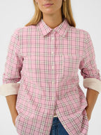 Part Two Yana Flannel Shirt - Light Pink Checked