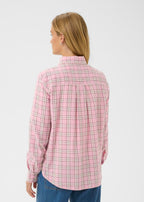 Part Two Yana Flannel Shirt - Light Pink Checked