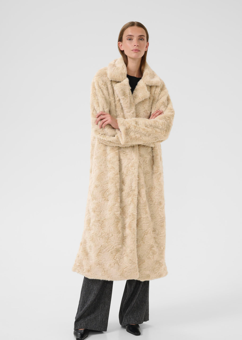 Karen by Simonsen Bolinda pelsjakke - Beige