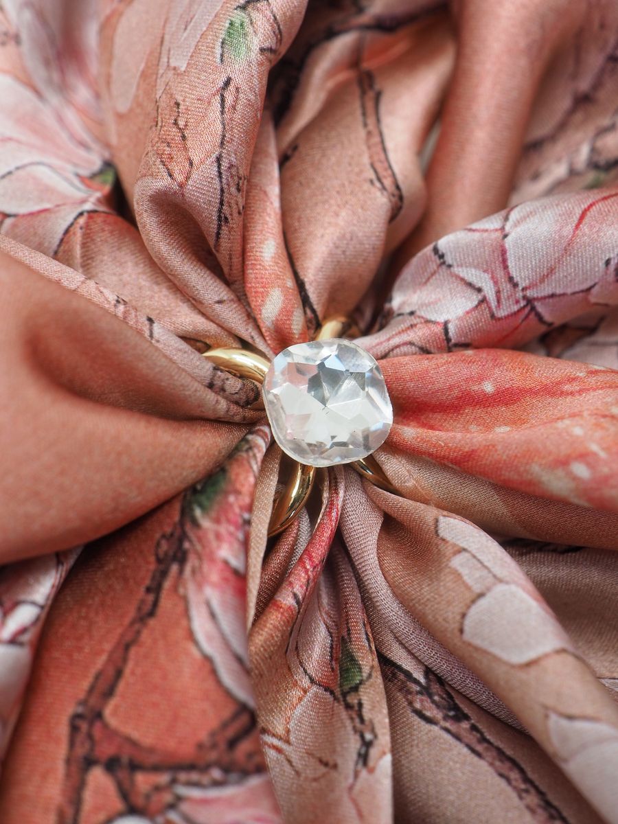 7Days Skjerfnål - Blank Glasstein