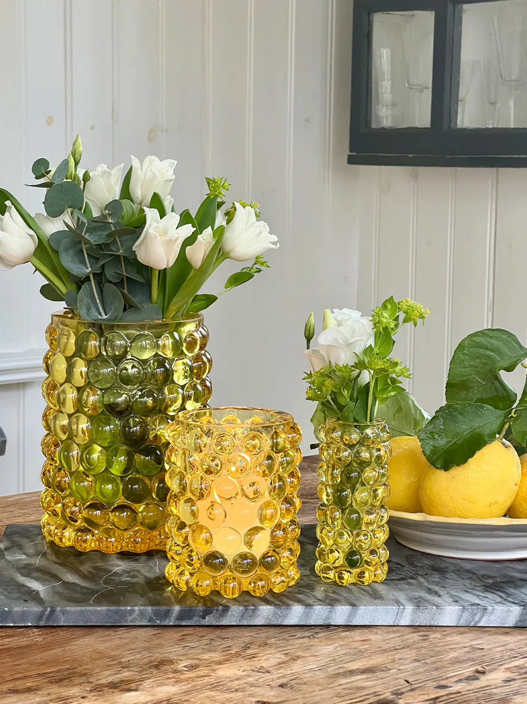 Skogsberg Smart Hurricane lamp Boule regular - Limone