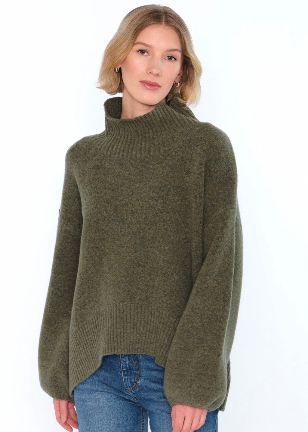 Hést Fam patch kort genser - mosegrønn