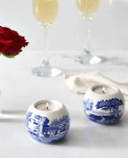 Spode Blue Italian Telysholdere 2-pack