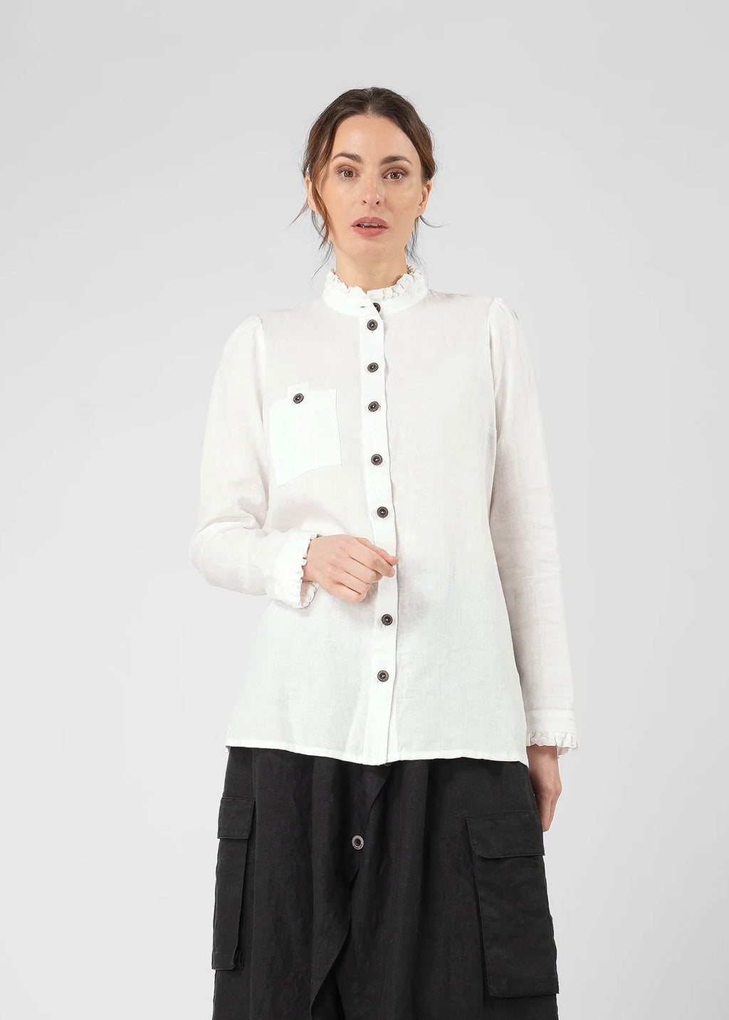 Olars ulla Ticka Linskjorte - Hvit