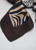 7Days Silkeskjerf - Zebra Brun